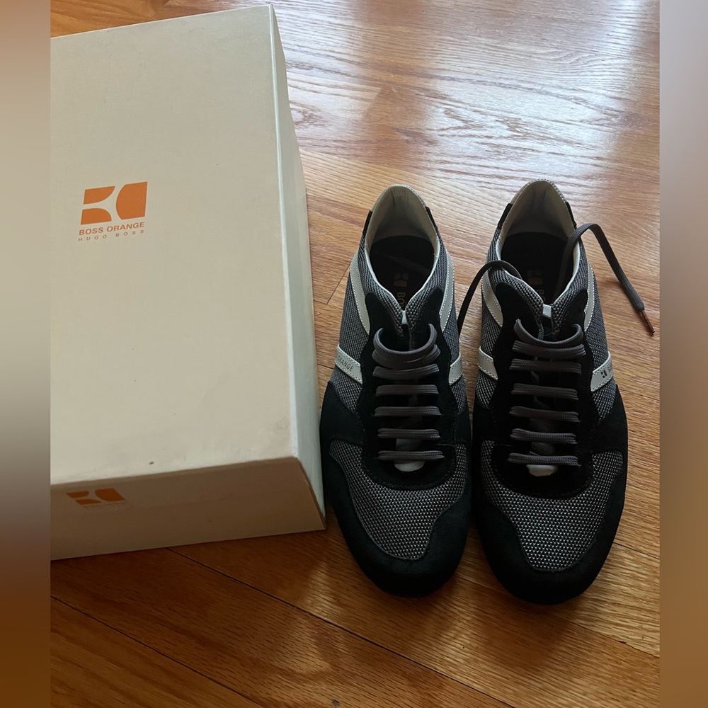 New BOSS Orange By Hugo Boss Men's Keelo Black Fashion Street Sneakers Size 8